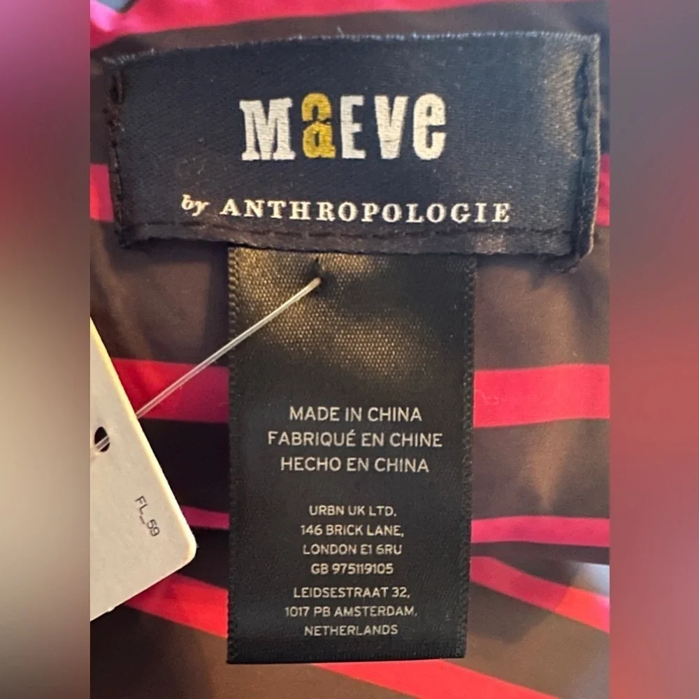 Maeve by Anthropologie Packable Puffer Striped Scarf